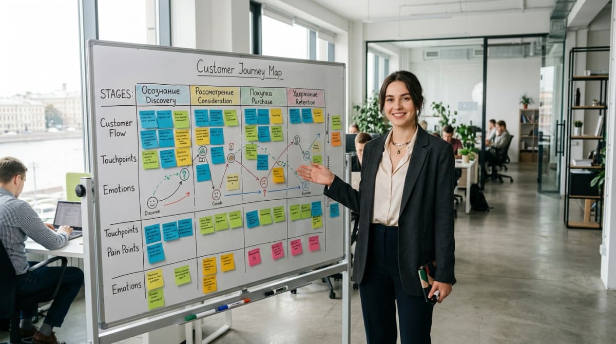 Customer Journey Map: карта пути клиента от первого контакта до покупки