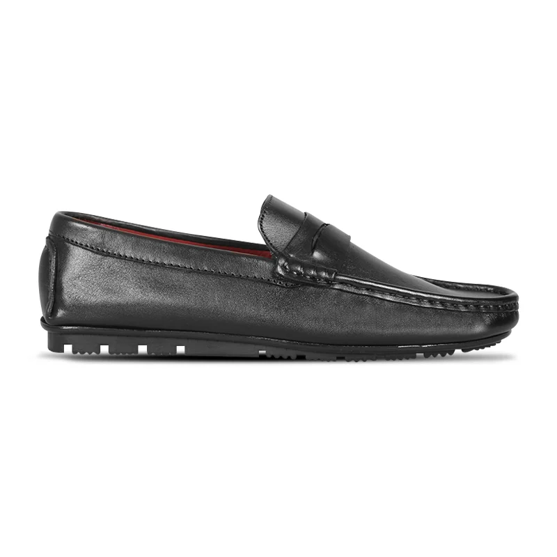Classic Black Leather Loafer