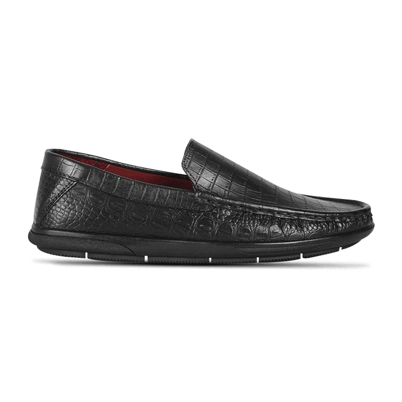 Crocodile Pattern Leather Casual Loafer Shoes