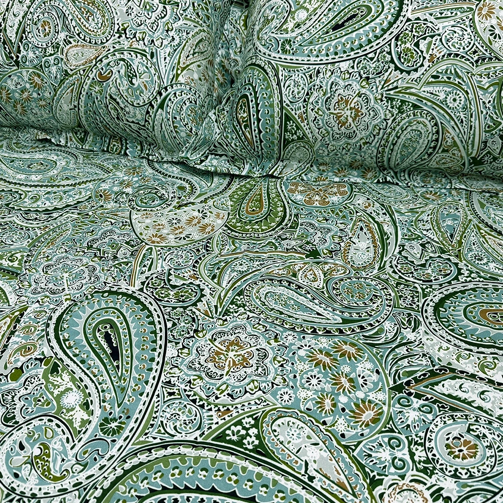Paisley Green Bed Sheet 04 pcs Set