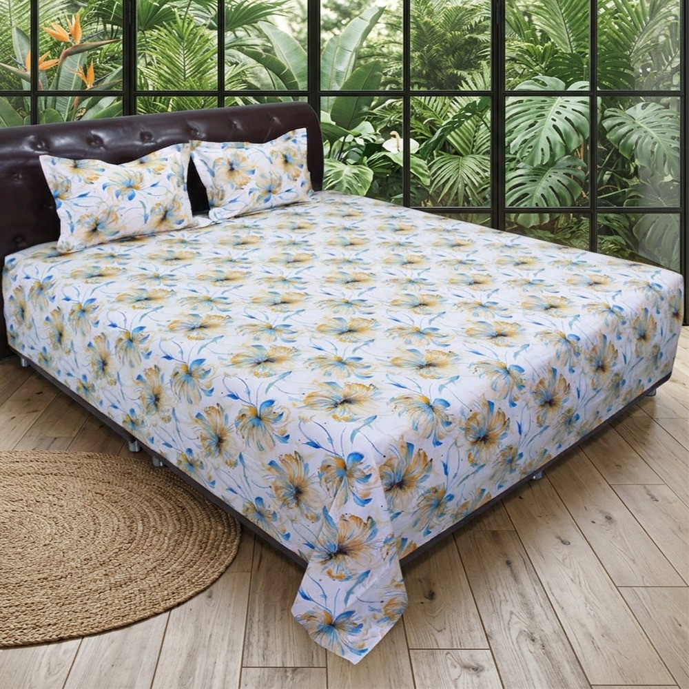 Azalea White Bed Sheet