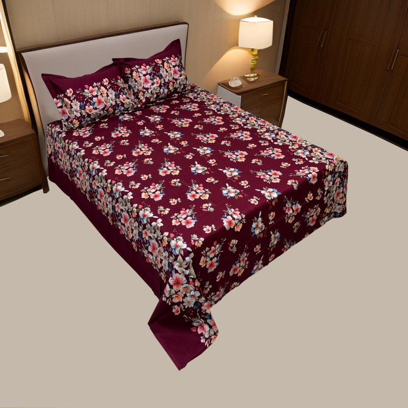 Azalea Marun Bed Sheet