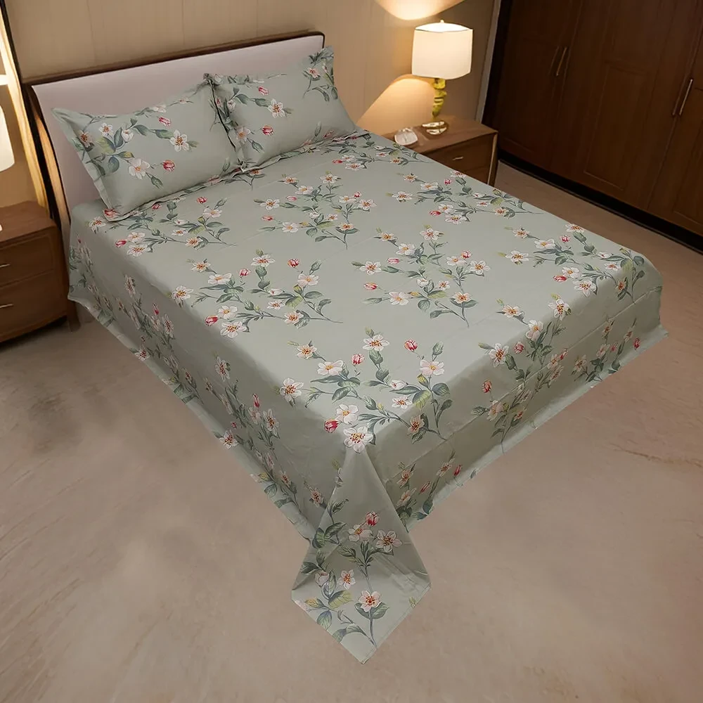 Camellias Ash Bed Sheet