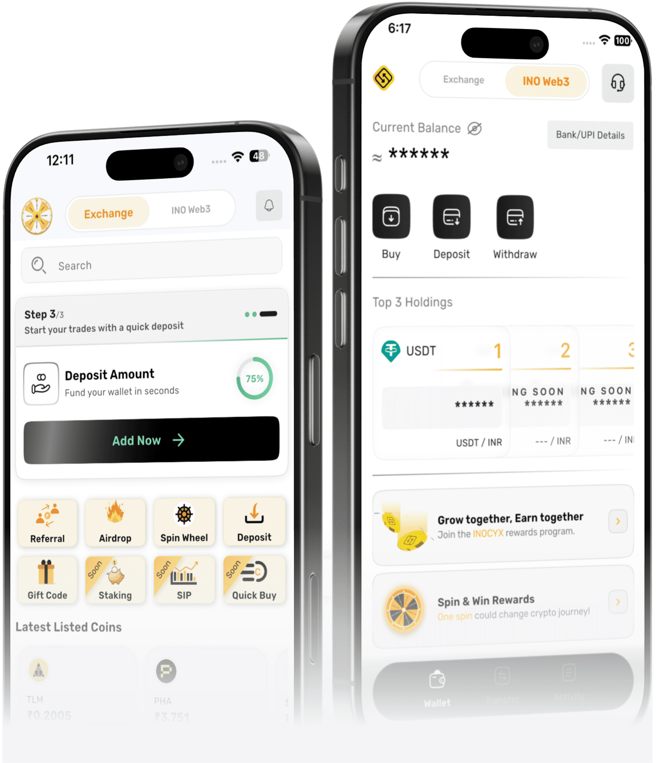 INOCYX Exchange Trading Platform Interface
