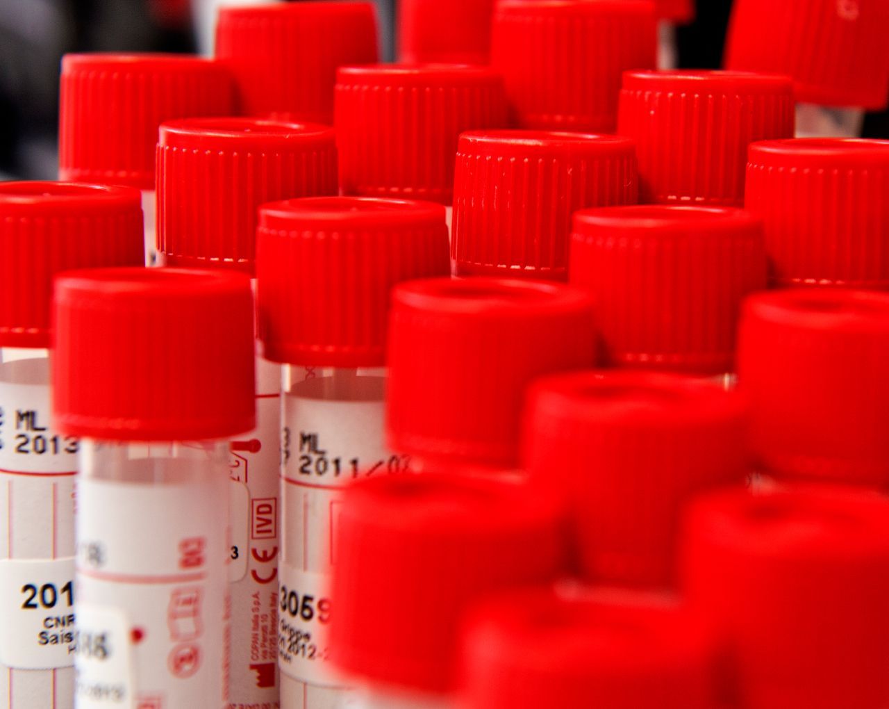 Several red tubes