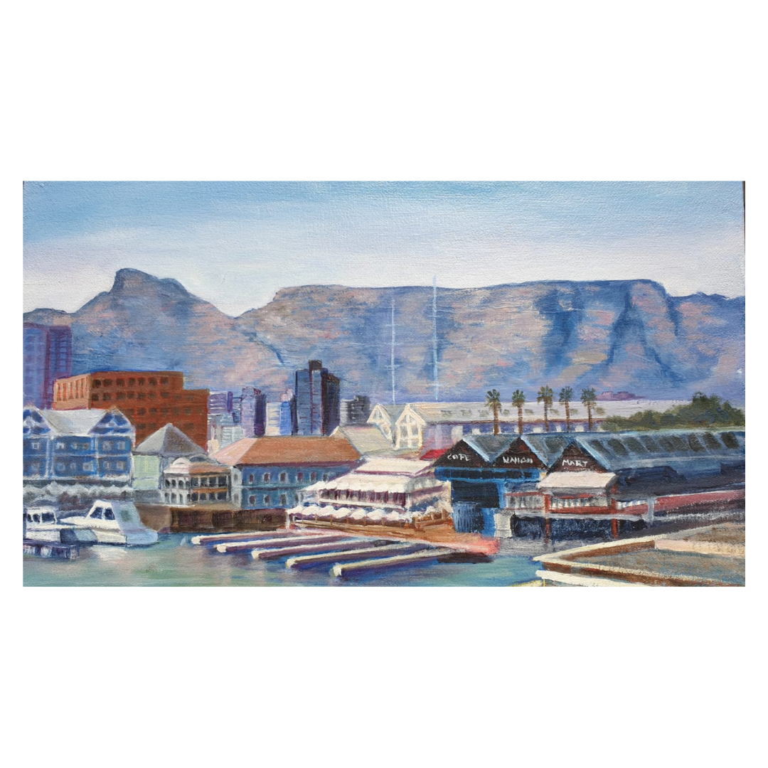Cape Town Waterfront painting by Estelle Pieters