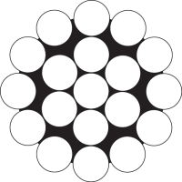 Wire - 1x19, rustfritt syrefast stål AISI 316, 1570 N/mm²