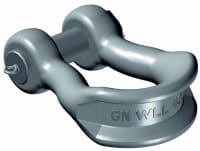 Wide body shackle with safety bolt - GN H14