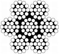 Steel wire rope - 7x19, stainless steel AISI 316, 1570 N/mm²