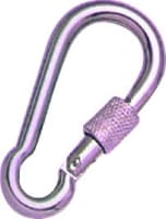 Snap hook with screw, stainless steel AISI 316