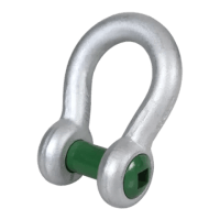 Bow shackle, sunken hole - Green Pin G-4169