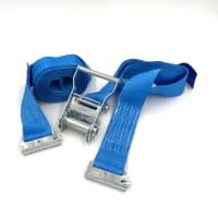 Lashing belt with e-track fittings