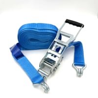 Ergonomic Ratchet Tie-Down with Hooks