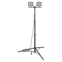 Lyskaster, LED, 2×20W med teleskopstativ