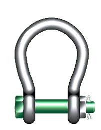 H-sjakkel med mutterbolt - Green Pin Wide Mouth G-4263