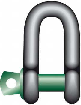 Dee shackle with screw pin - Green Pin G-4151