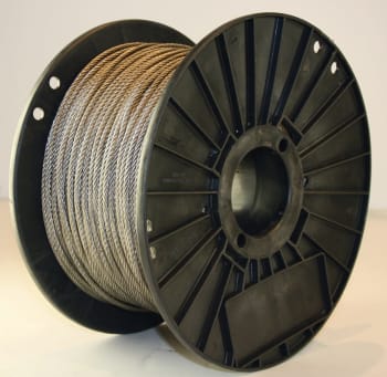 Wire på spole - 7x19, rustfritt syrefast stål AISI 316, 1570 N/mm2