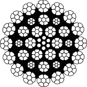 Wire, 24mm - 35x7 KOMP., galvanisert, RHLL, 1960N/mm²