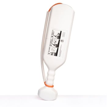 Rescue line in plastic container