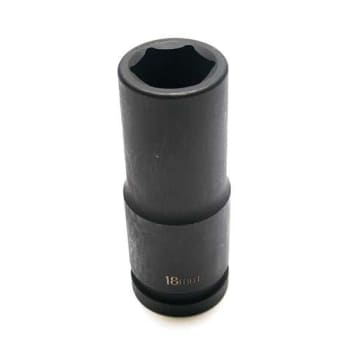 Impact socket 1/2" hexagon Deep