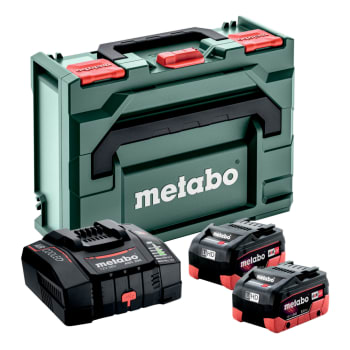 Metabo Battery Set 2 x LiHD 8.0 Ah 18V + ASC 290 Charger + metaBOX 145