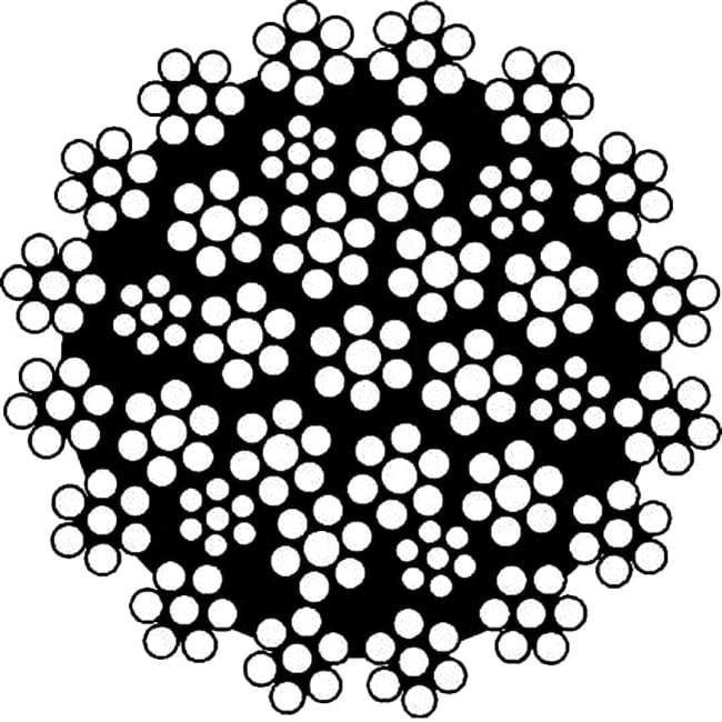 Steel Wire rope - 35x7, galvanized, 1960 N/mm²