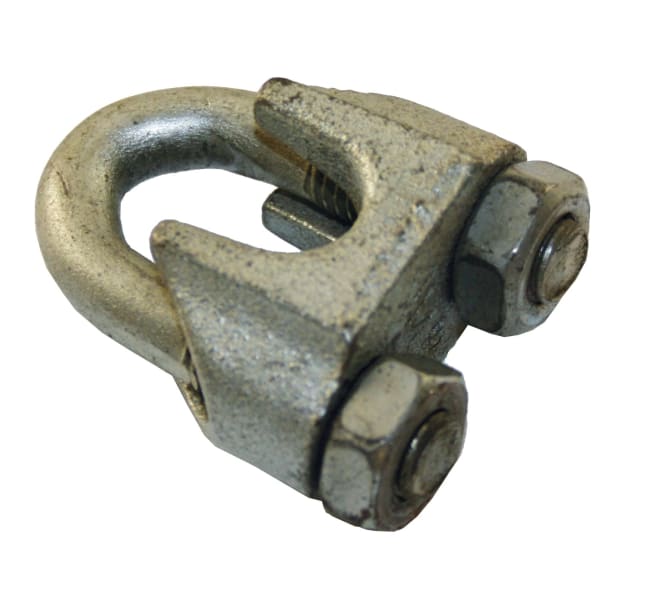 Steel wire rope clamp - galvanized, DIN 741