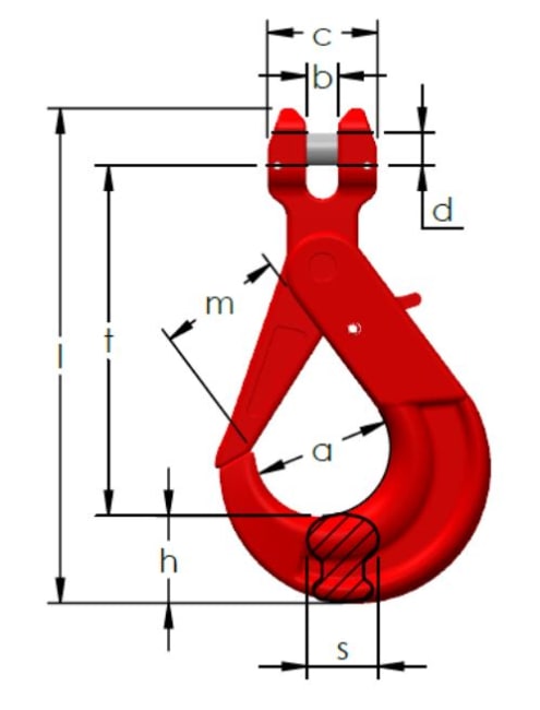 Sikkerhetskrok med gaffel - CLG 22 - 8