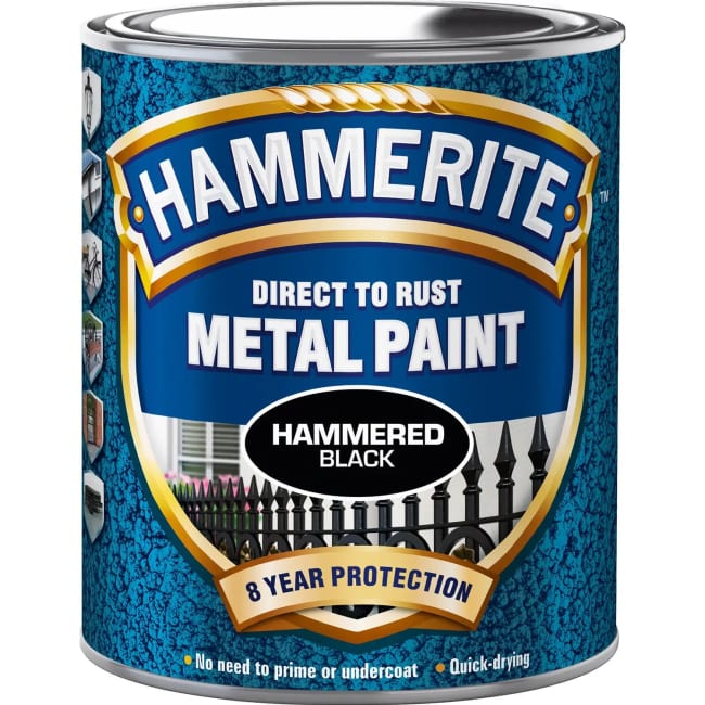 Metall maling - Hammerite Hammerslag Svart
