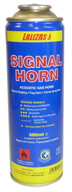 Refill for gas-operated acoustic horn