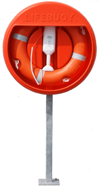 Life buuoy cab pole c/w base plate