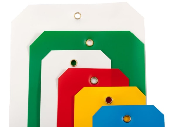 Label - Dura plastic with eyelet