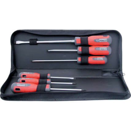 Screwdriver set, slotted and Phillips - Kennedy, 6 pcs