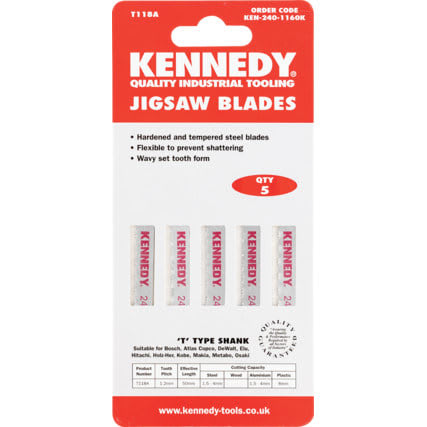 Stikksagblad - Kennedy, 5 deler