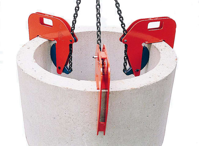 Vertical lifting clamp for concrete pipes - Crosby IPCC