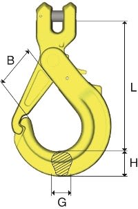 Safety clevis hook - Gunnebo GrabiQ GBK