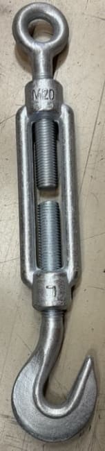 Turnbuckle eye/hook, galvanized - DIN 1480