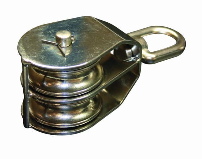 Toskivet blokk, rustfritt stål AISI 304