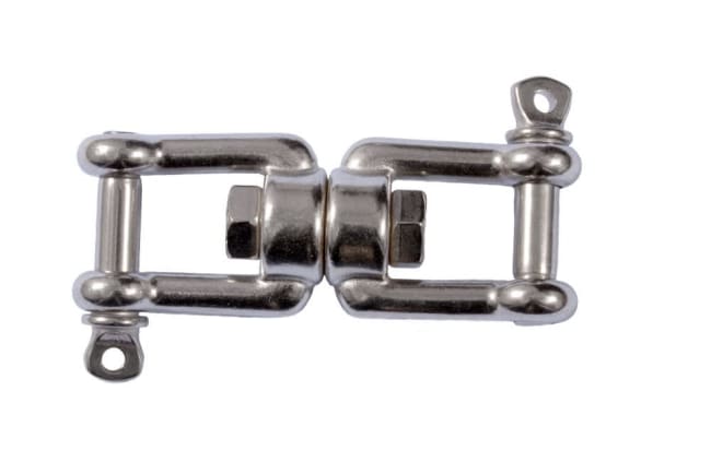 Svivel, gaffel/gaffel AISI 316