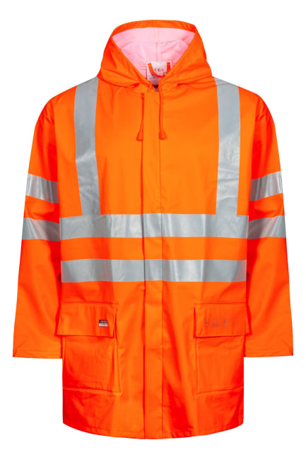 Rain jacket, antiflame, Hi-Viz - Lyngsøe