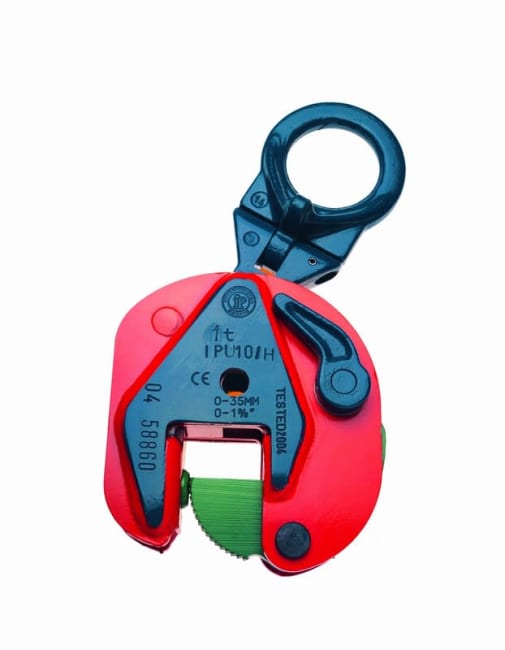 Vertical safety lifting clamps for very hard materials - IPU10/H