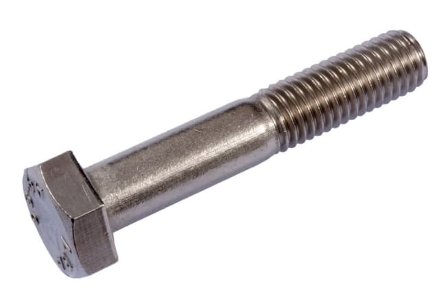 Hexagon bolt,  A4-80 stainless, partially threaded, ISO 4017 / DIN 933