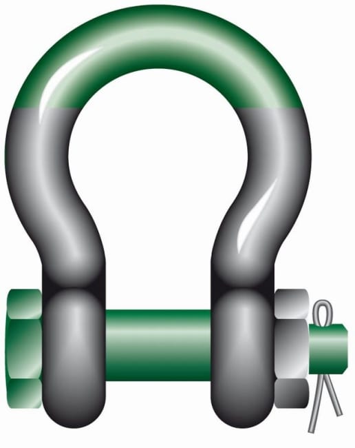 Bow shackle with safety bolt - Green Pin Super G-5263