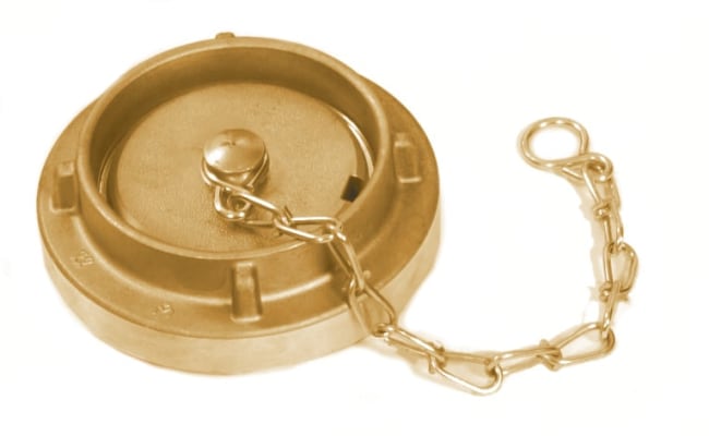 Fire hose coupling blind cap STORZ C with chain