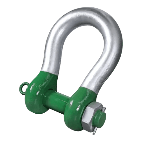Bow shackle with safety bolt - Green Pin Polar P-6031, 120T