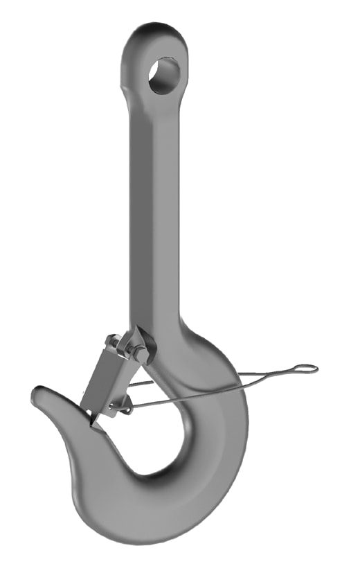 Rov Long Long ROV Hook GN HK5 in Hardened Alloy Steel | Polar Rated