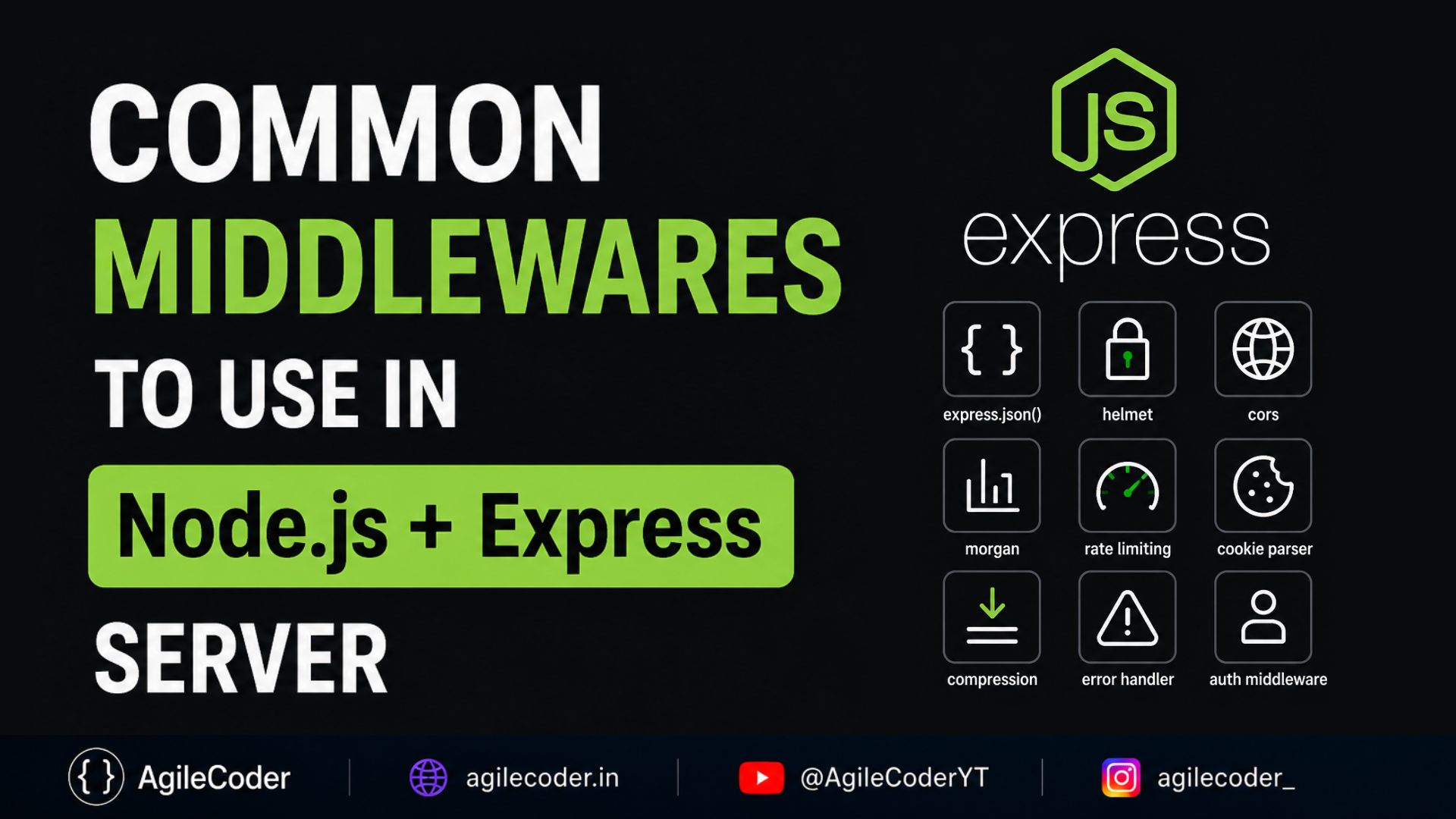 Common Middlewares to use in a NodeJS + Express Server
