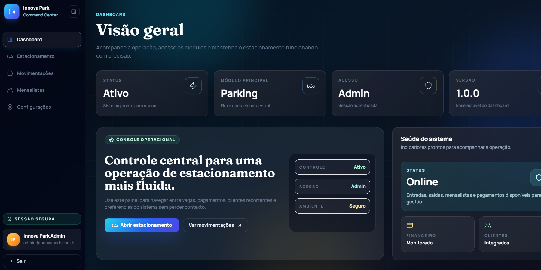 InnovaPark - Sistema Inteligente de Gestão de Estacionamentos