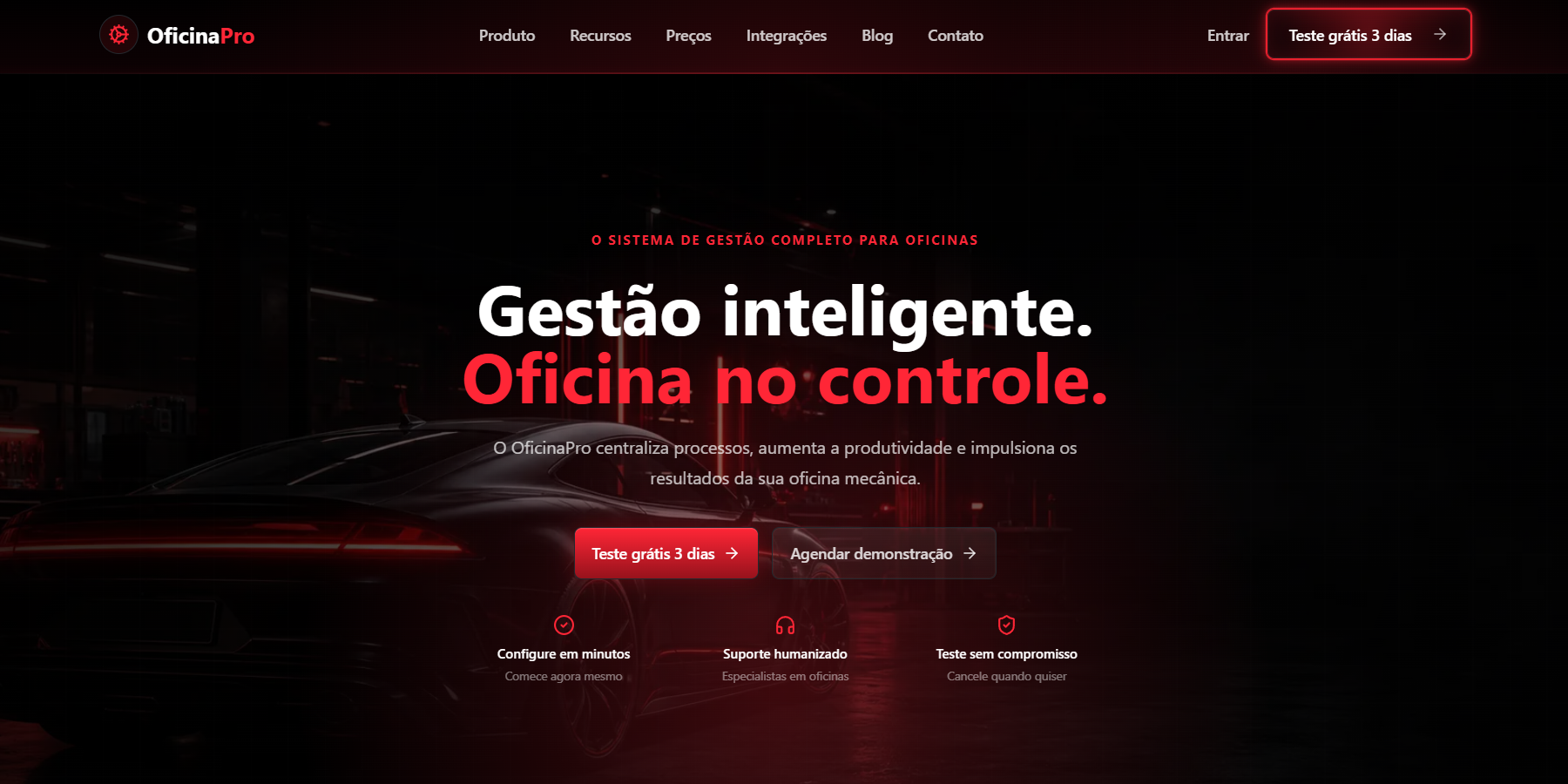 OficinaPro - Gestão premium para oficinas mecânicas