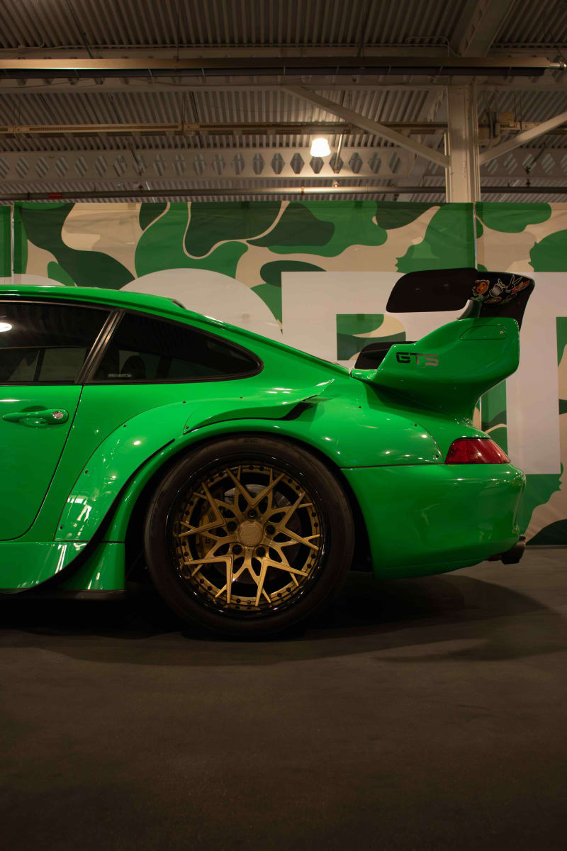 Green RWB Porsche side profile